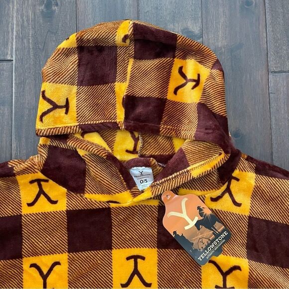 Yellowstone Men’s Cozy Hooded Blanket Robe OS NWT - Picture 3 of 4